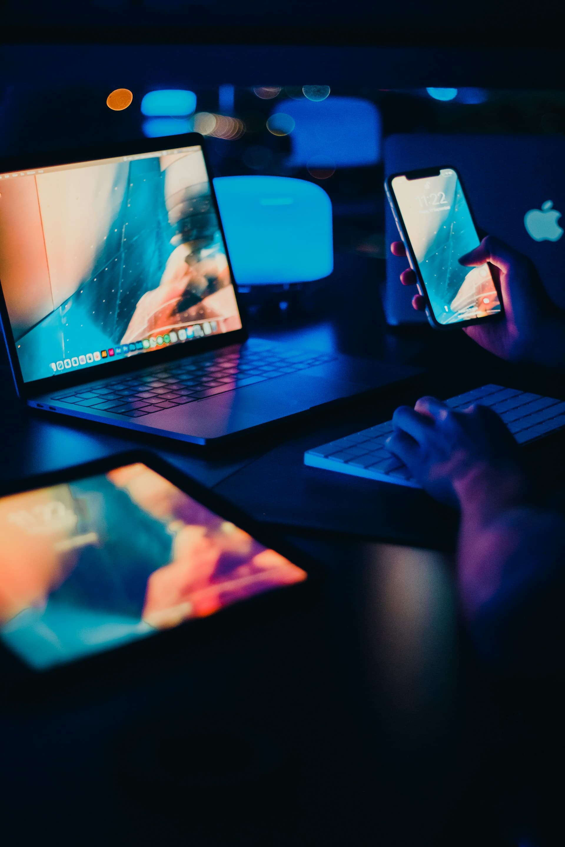 Professional digital workspace representing website development and digital presence