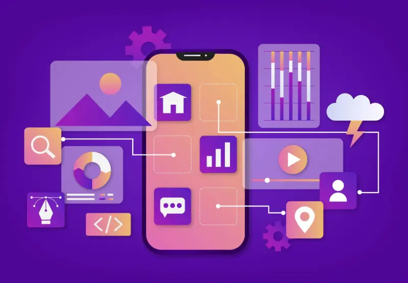 UI and UX design services illustration