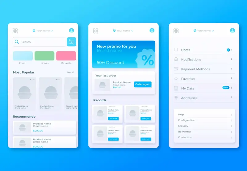 Web application development illustration